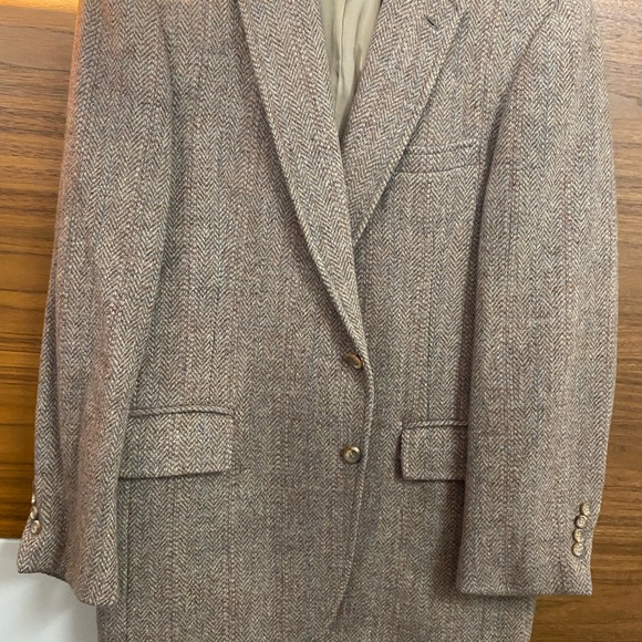 HARRIS TWEED BLAZER - TAN BLUE AND ROSE - 42R - Picture 12 of 16